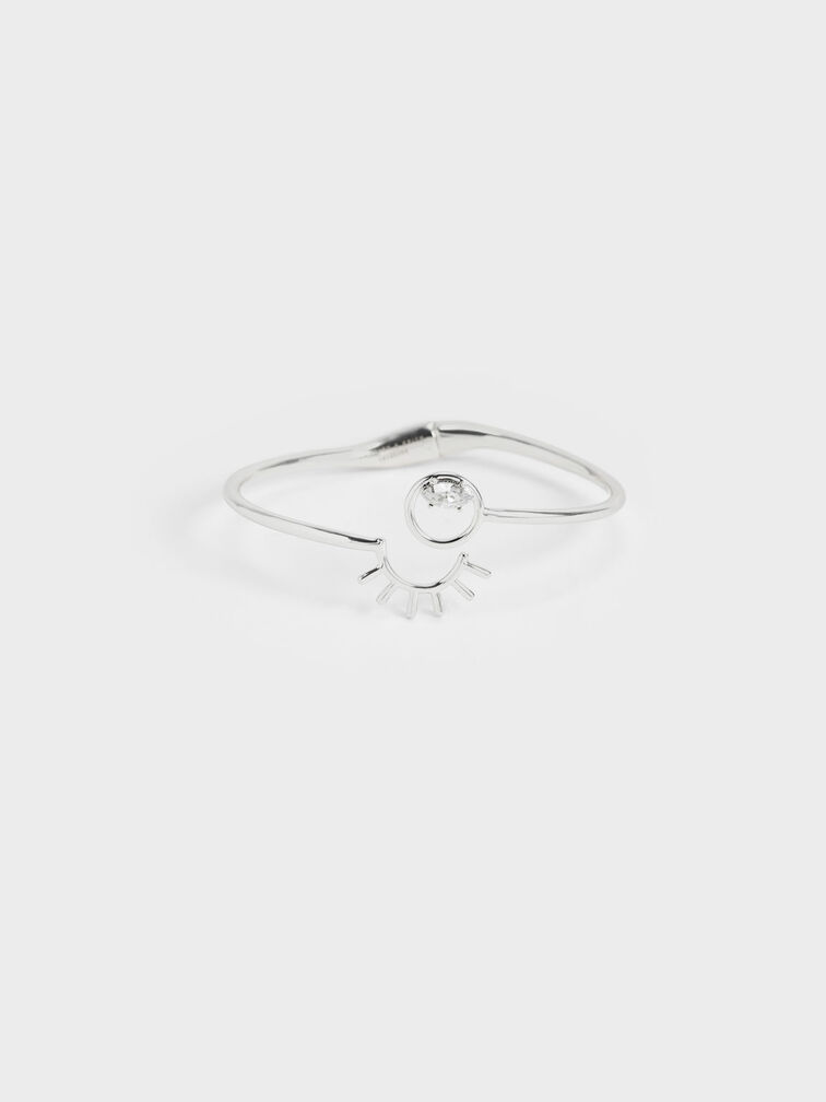 Swarovski® Crystal Cuff Bracelet, Silver, hi-res