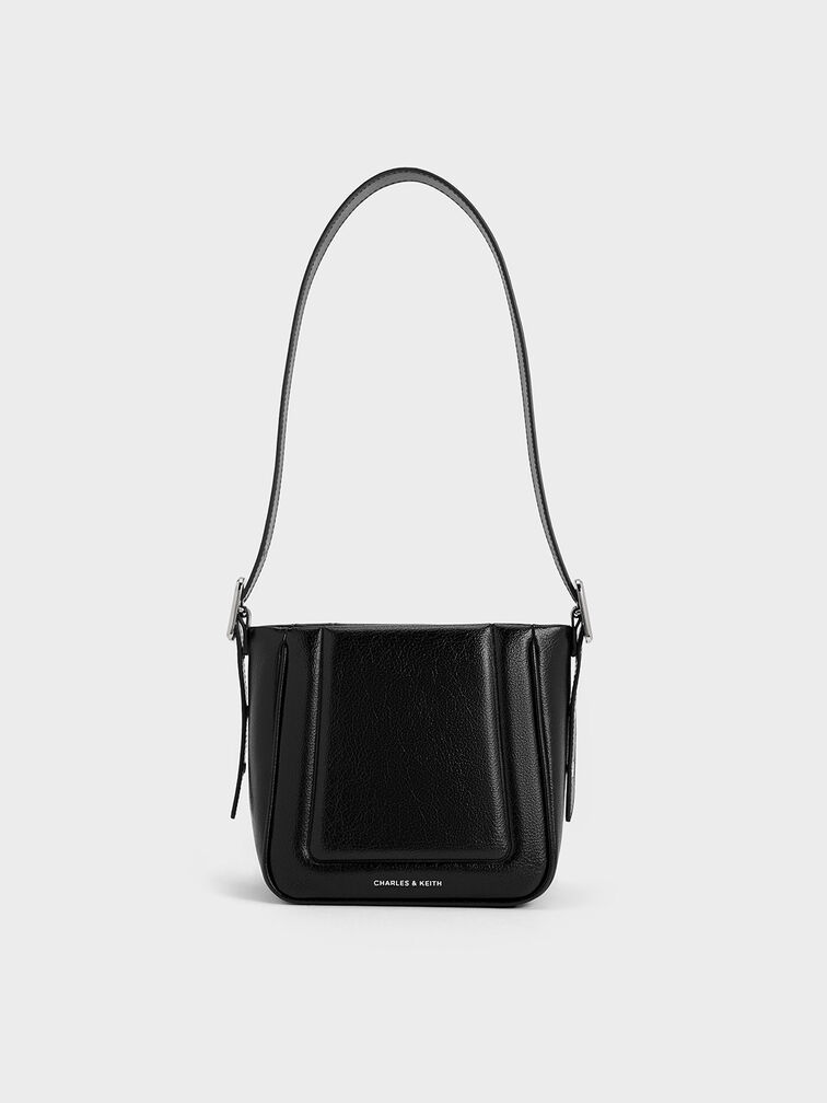 Petra Boxy Bucket Bag, Noir, hi-res