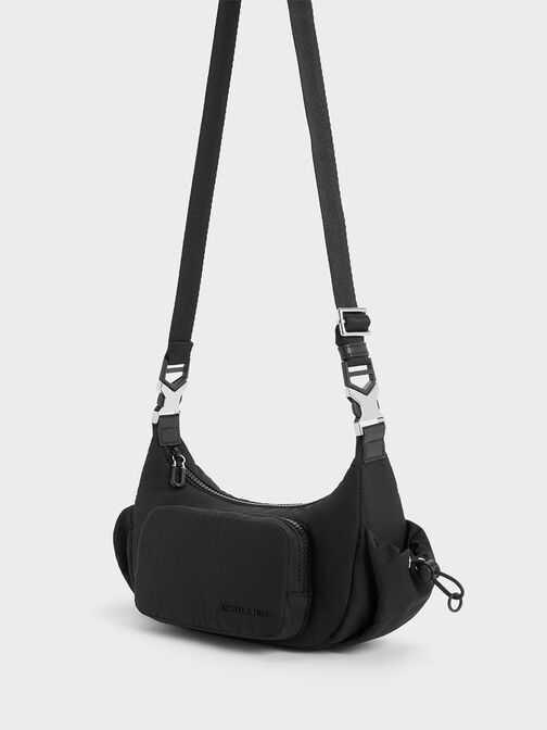 Bolso Soleil de nylon, Noir, hi-res