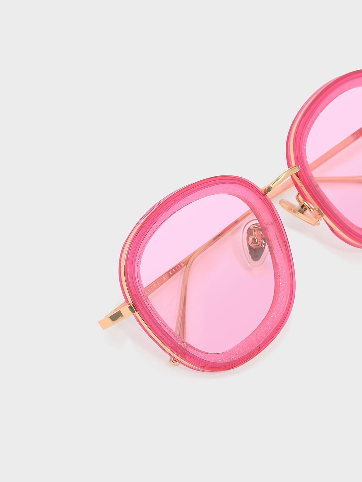 蝴蝶膠框太陽眼鏡, 粉紅色, hi-res