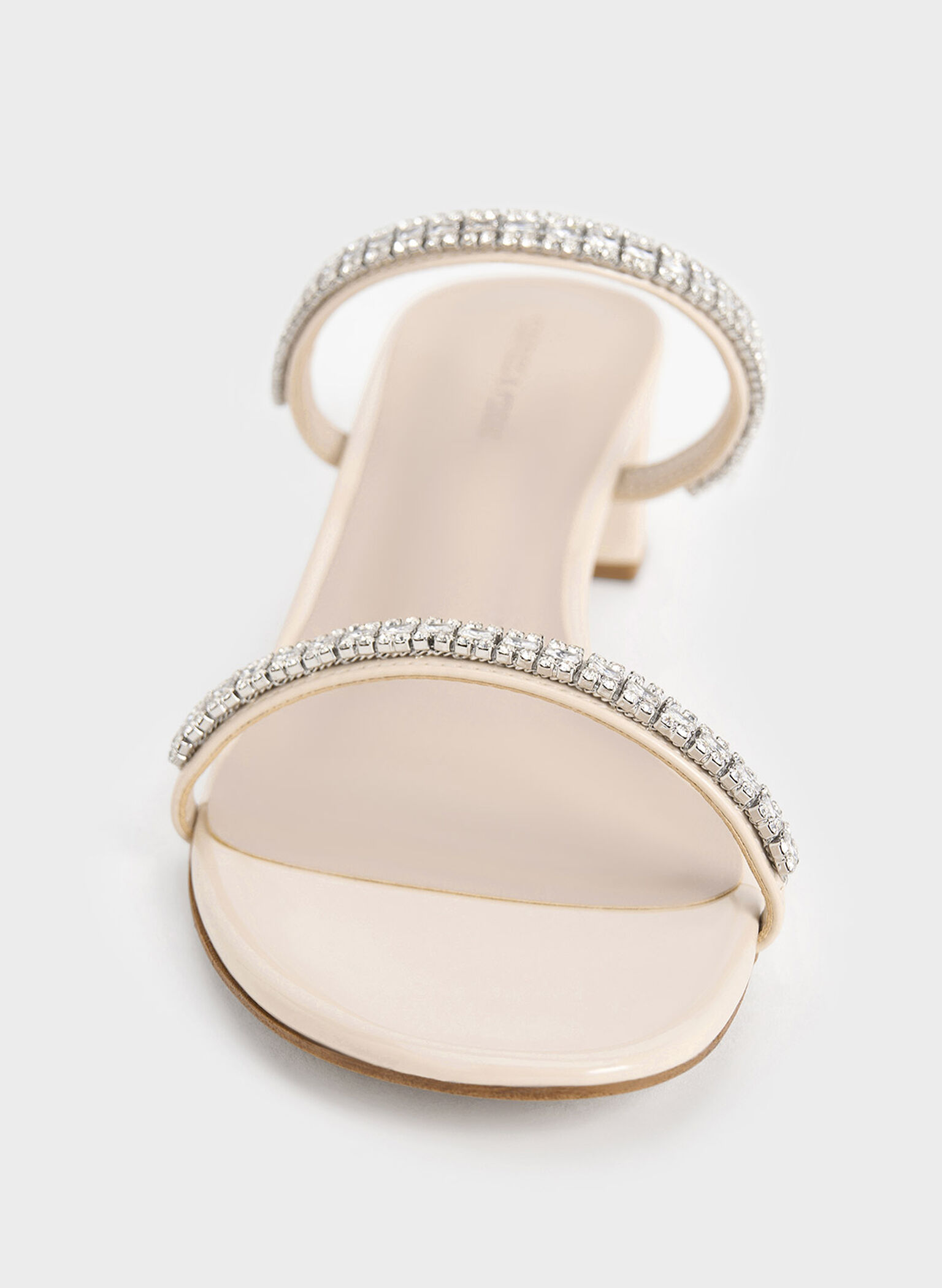 Ambrosia Gem-Embellished Mules, Cream, hi-res