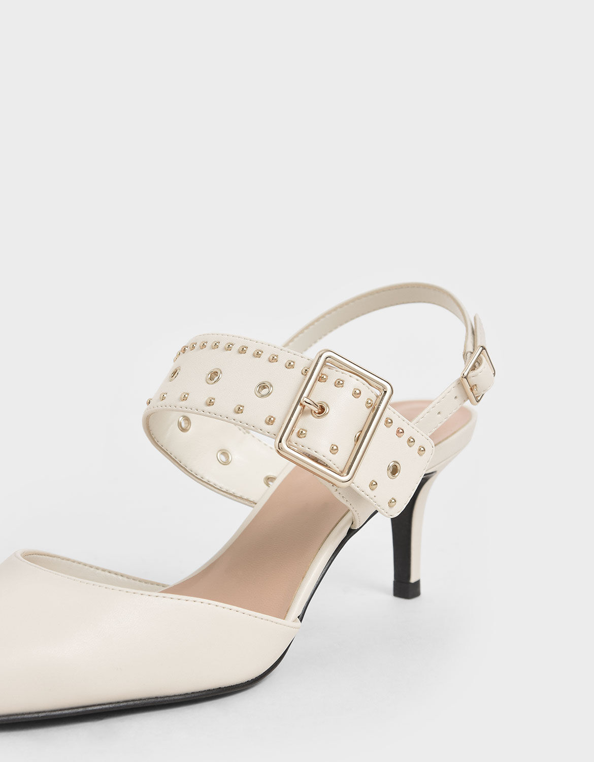 studded slingback heels