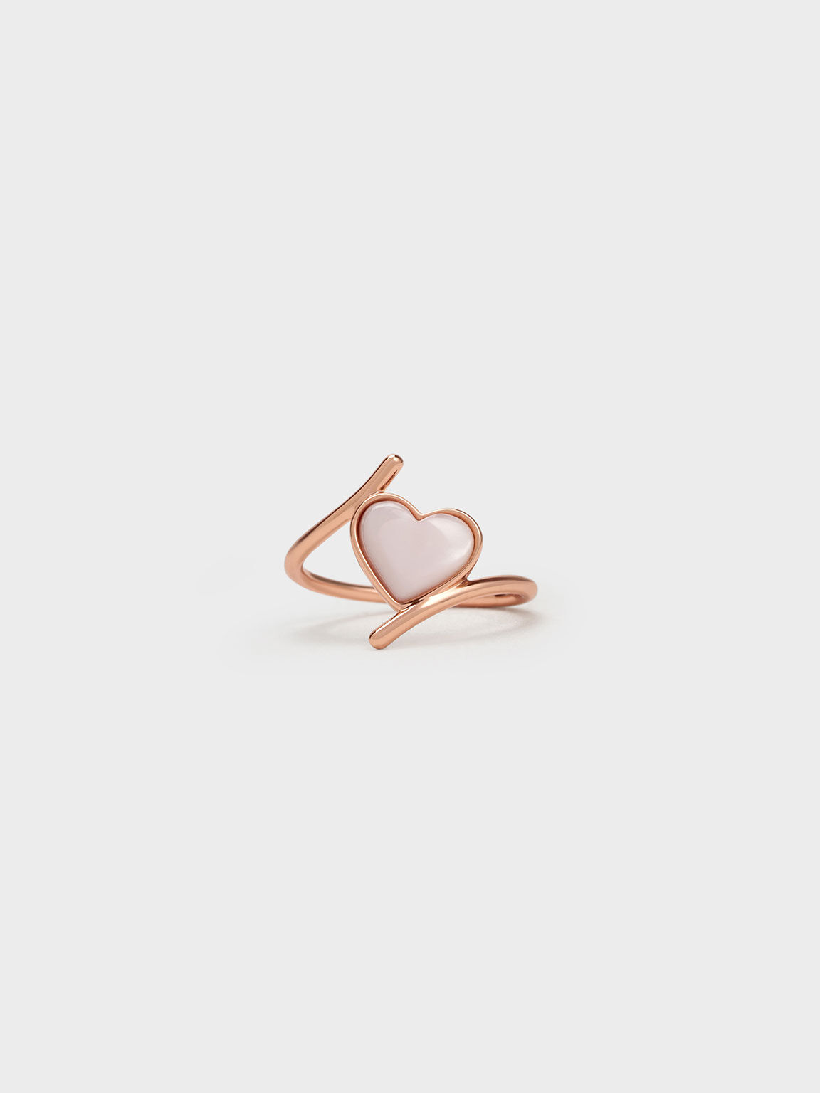 Heart Stone Ring, Oro rosa, hi-res