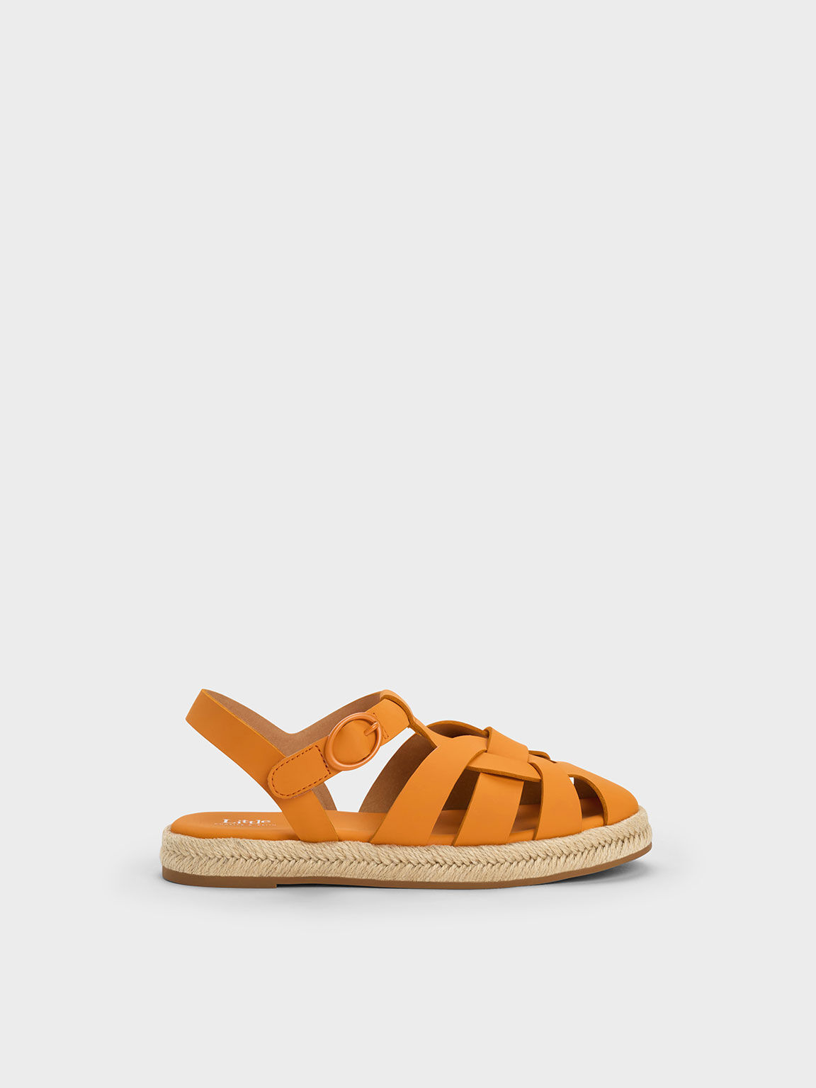Girls Interwoven Espadrille Sandals Orange