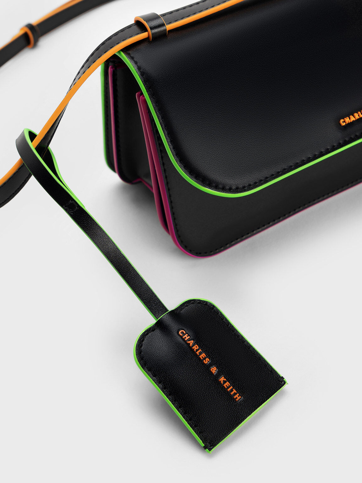 Charles and keith crossbody bag black sales