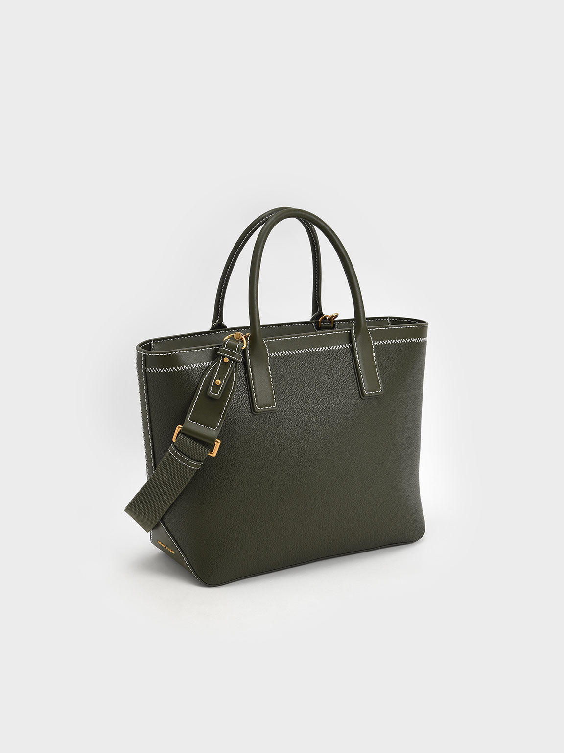 Double Handle Tote Bag, Olive, hi-res