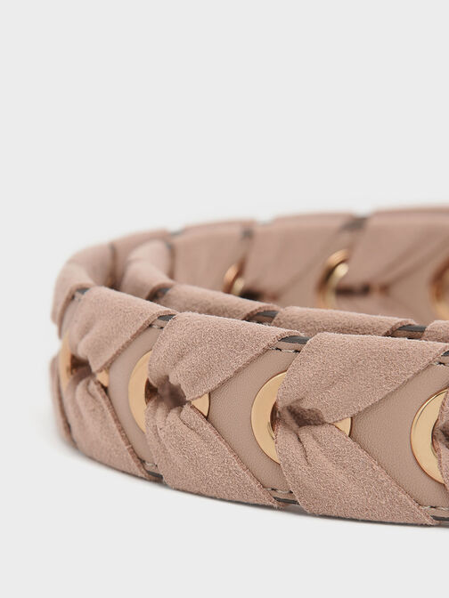 Braided Bag Strap, Beige, hi-res