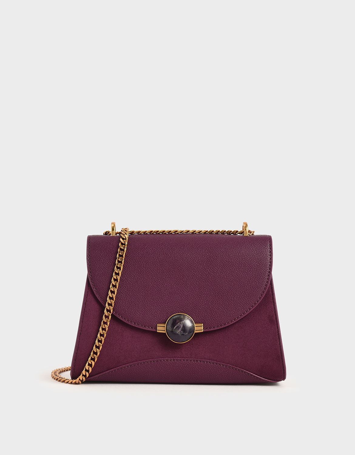 Charles and keith purple bag Clearance