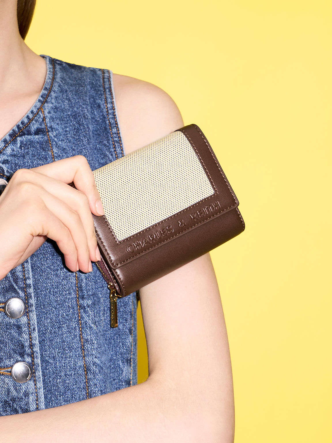 Charles and 2025 keith yellow wallet