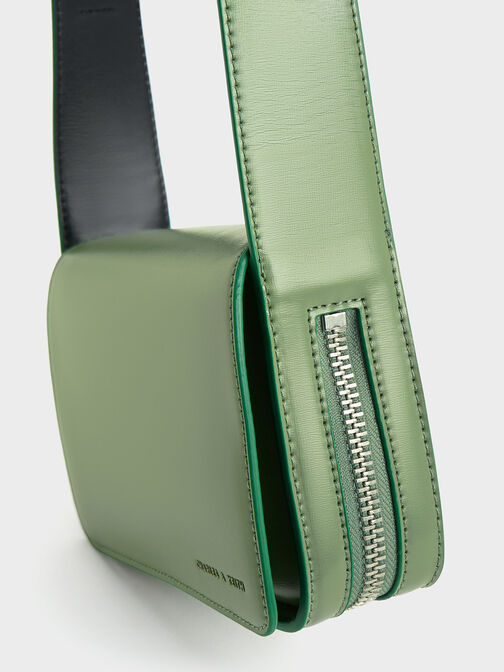 Rebel 磁釦肩背包, 綠色, hi-res