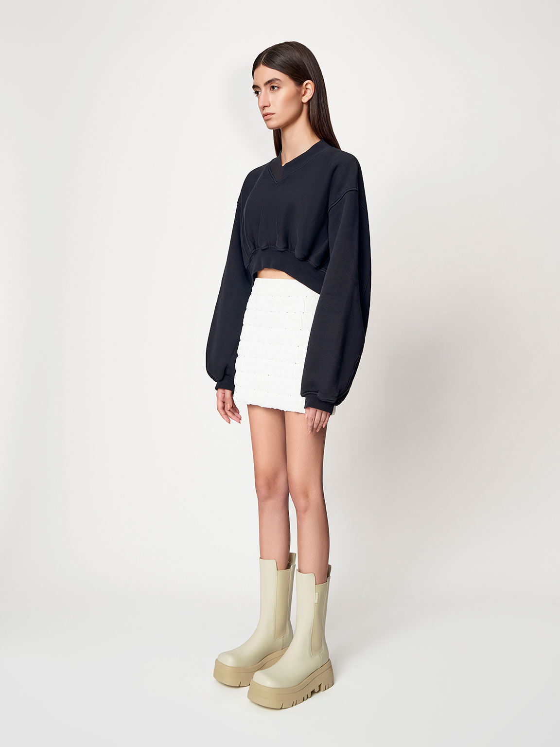 Rainier Platform Chelsea Boots, Chalk, hi-res