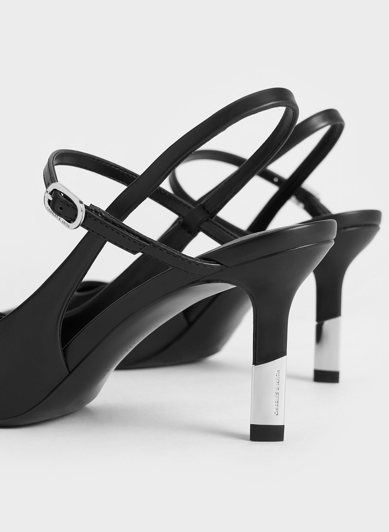 Tacones destalonados bicolor, Negro, hi-res