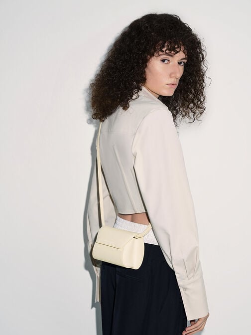 Mini Cassiopeia Front Flap Bag, Cream, hi-res