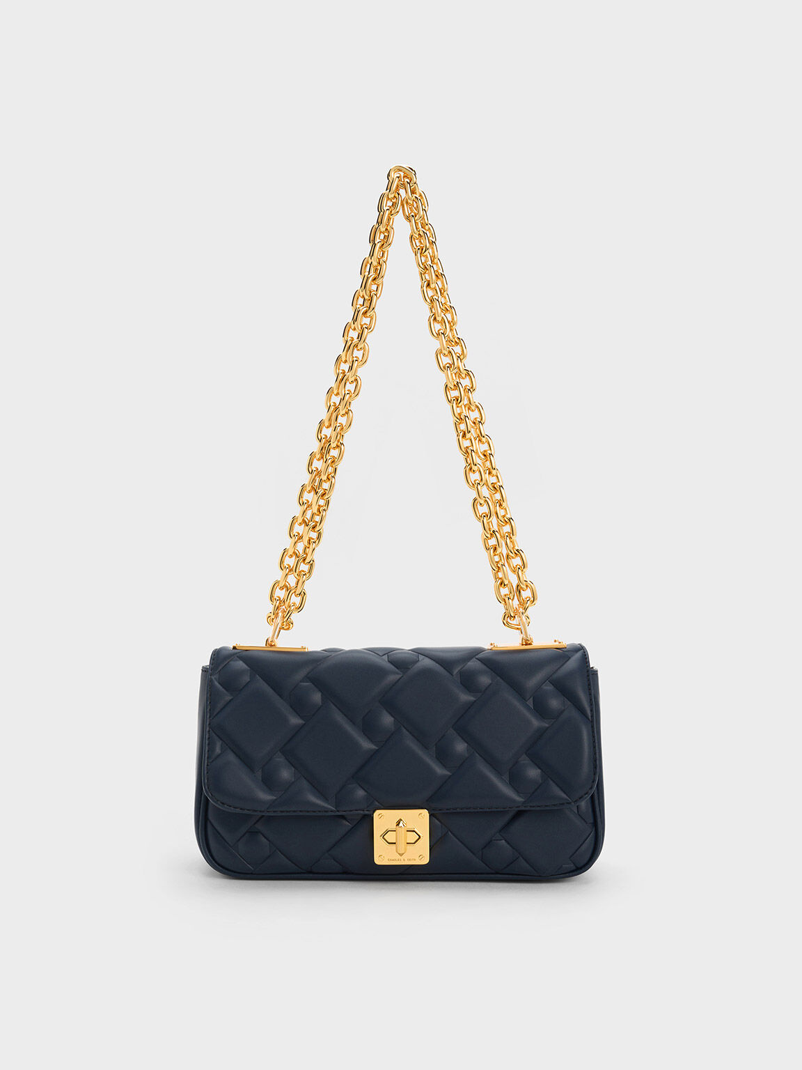 Navy blue quilted 2025 handbag