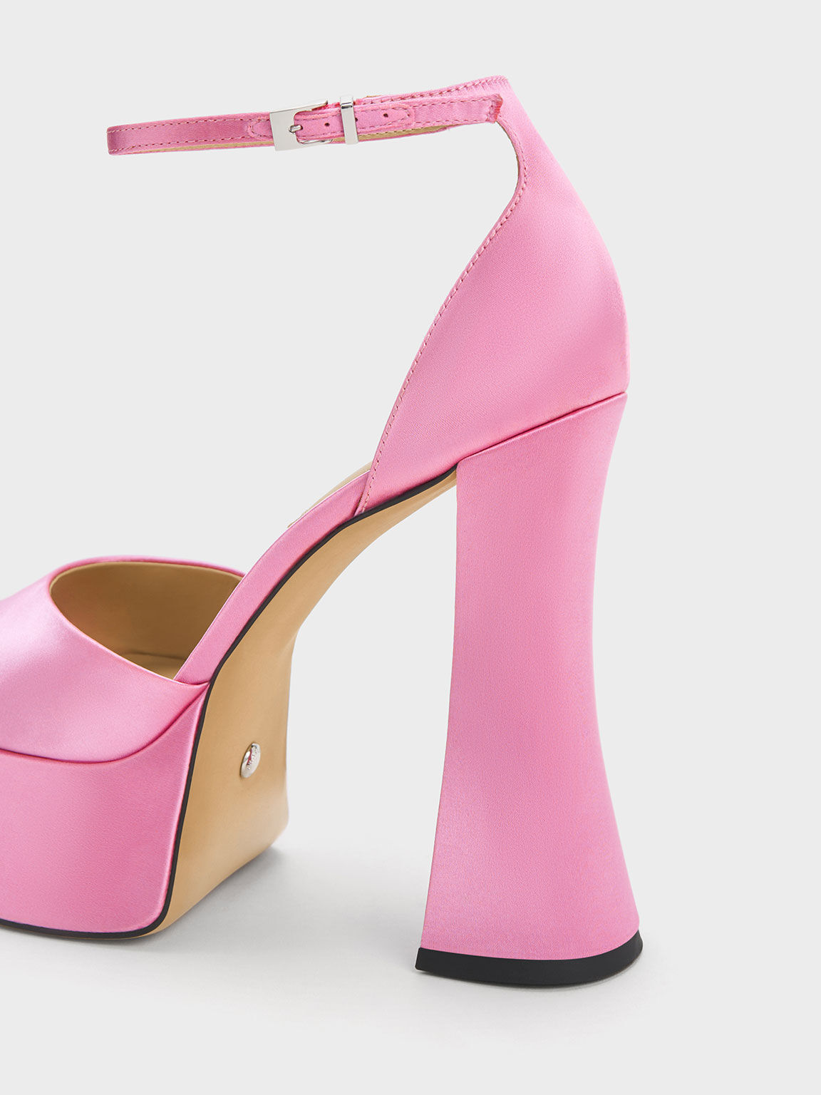 Michelle Recycled Polyester Platform Sandals, Pink, hi-res