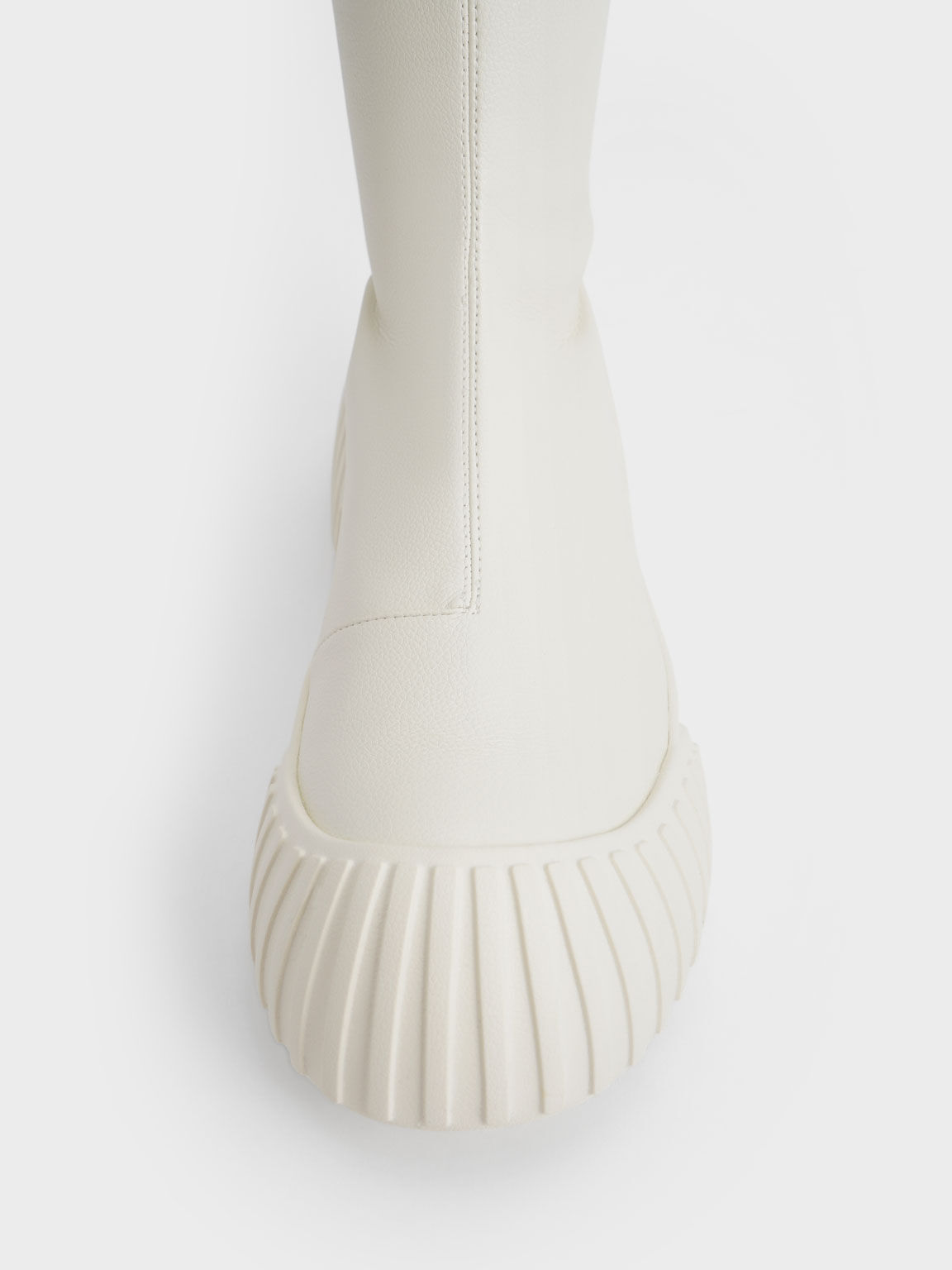 Adrian Chunky Sole Calf Boots, Chalk, hi-res