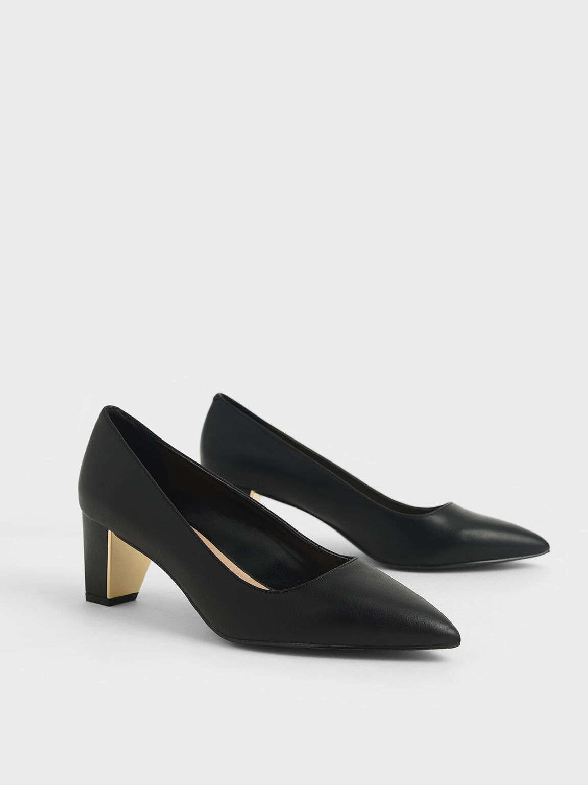 經典粗跟鞋, 黑色, hi-res