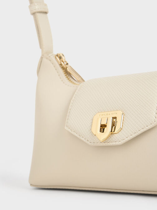 Bolso Arwen con correa tipo cinturón, Beige, hi-res