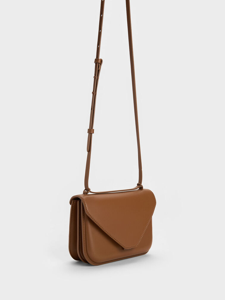 Camelia Envelope Crossbody Bag, Chocolate, hi-res