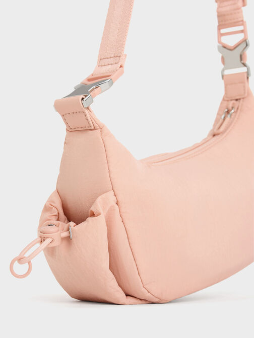 Soleil Nylon Shoulder Bag, Pink, hi-res