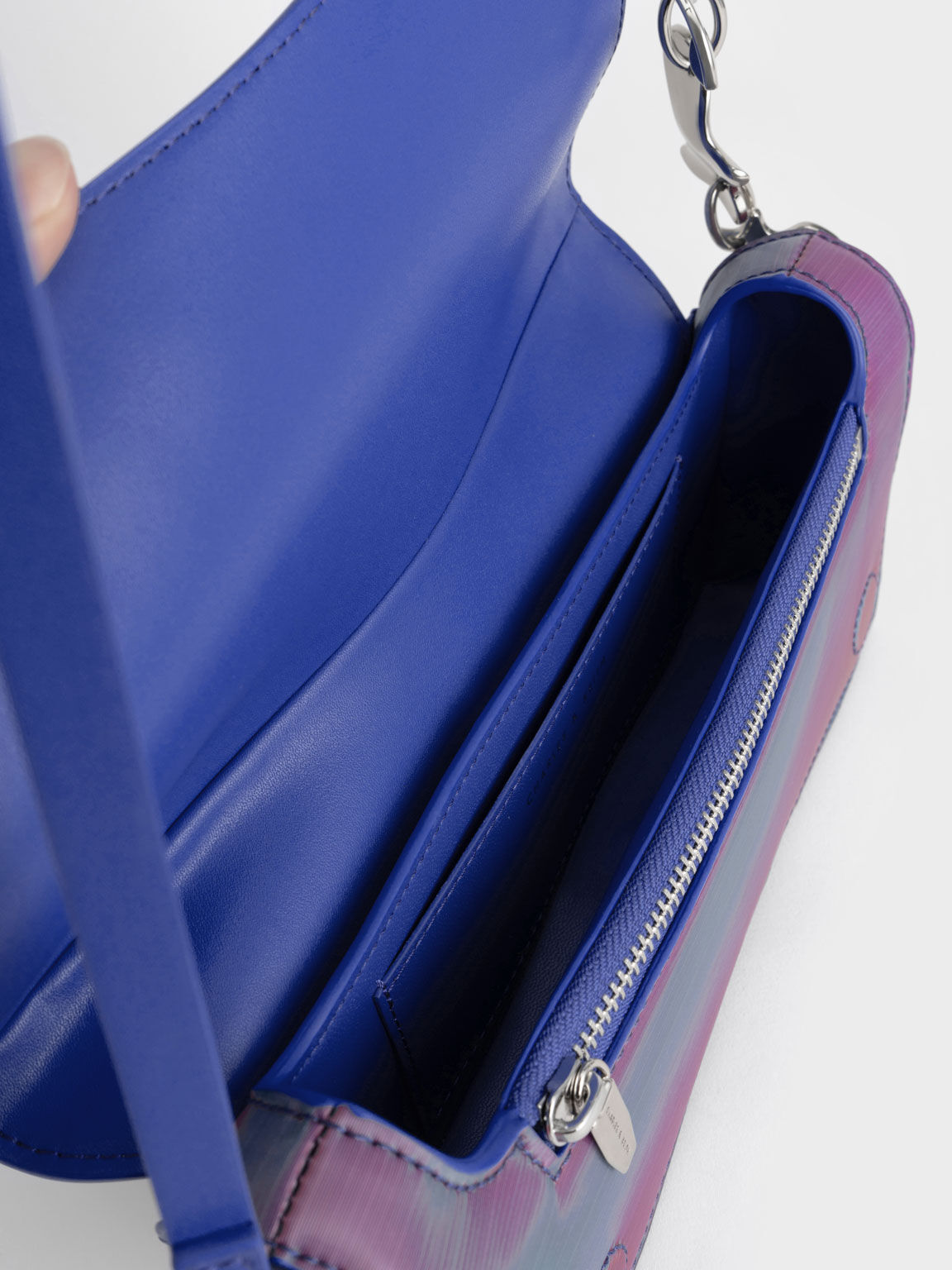 Verity Embellished Handle Sculptural Bag, Peacock, hi-res