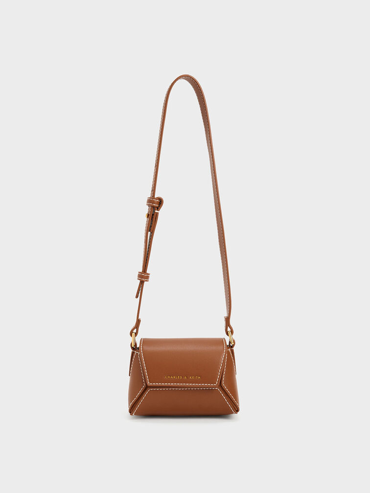 Nasrin Geometric Mini Bag, Chocolate, hi-res