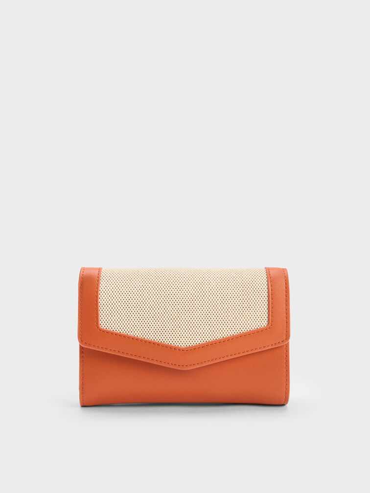 Arley Canvas Wallet, Orange, hi-res
