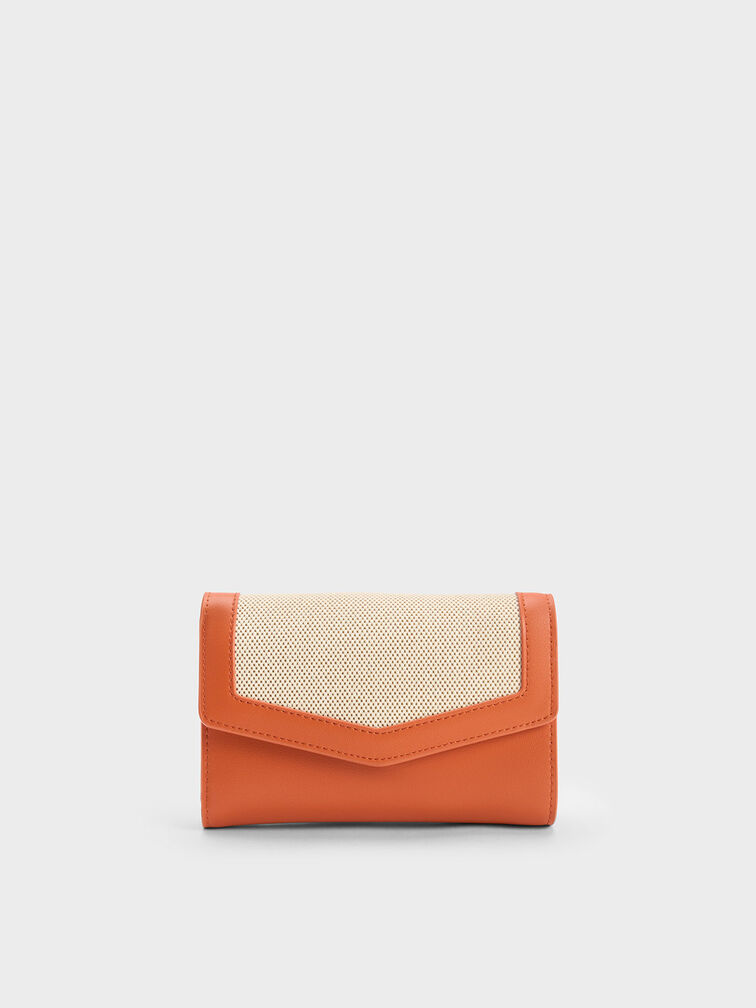 Arley Canvas Wallet, Orange, hi-res