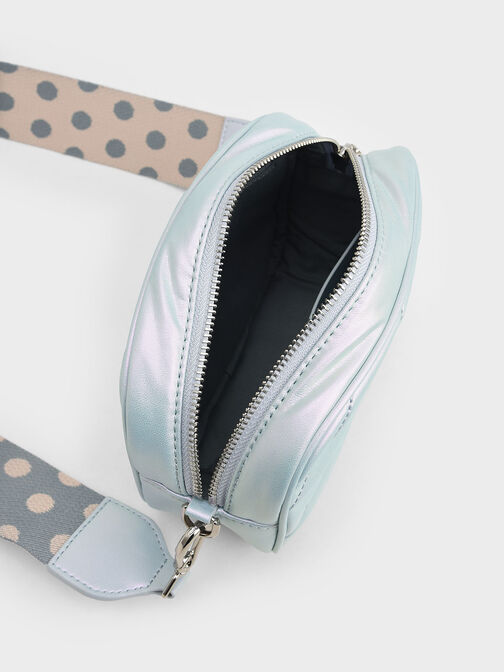 Chailly Panelled Crossbody Bag & Pouch, Peacock, hi-res