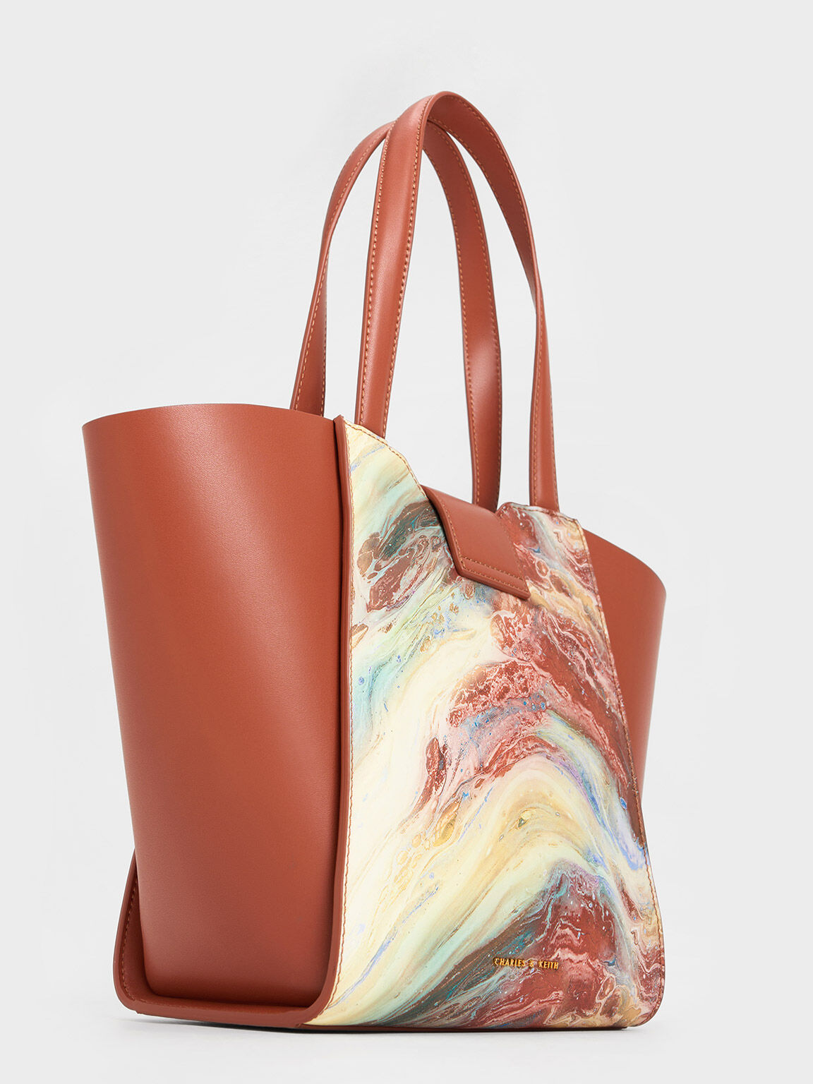 Osiris Swirl-Print Metallic Accent Tote, Multi, hi-res