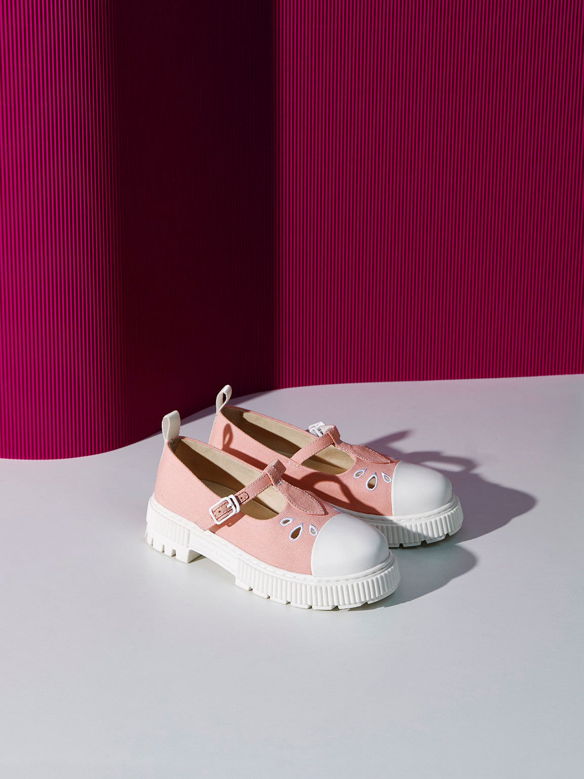 環保材質：兒童厚底瑪莉珍鞋, 粉紅色, hi-res