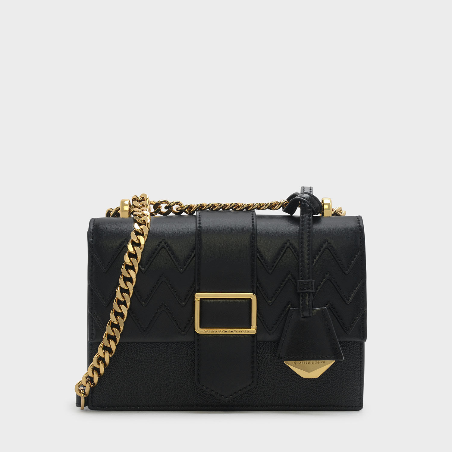 charles & keith classic front flap crossbody bag
