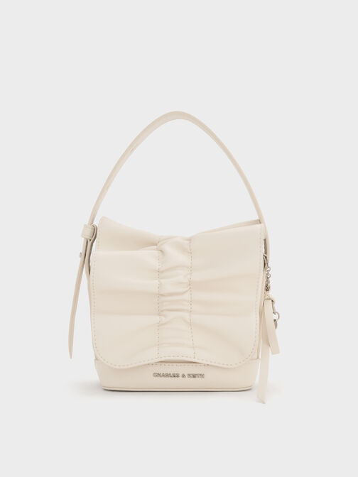 Kadee Ruched Mini Bag, Cream, hi-res