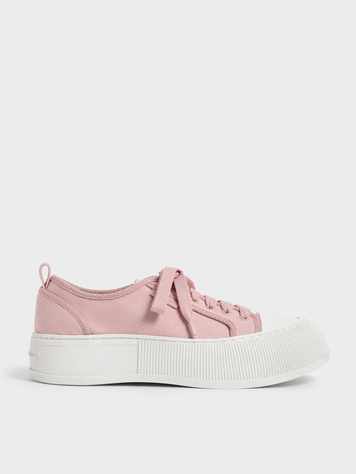 Organic Cotton Low-Top Sneakers, Pink, hi-res