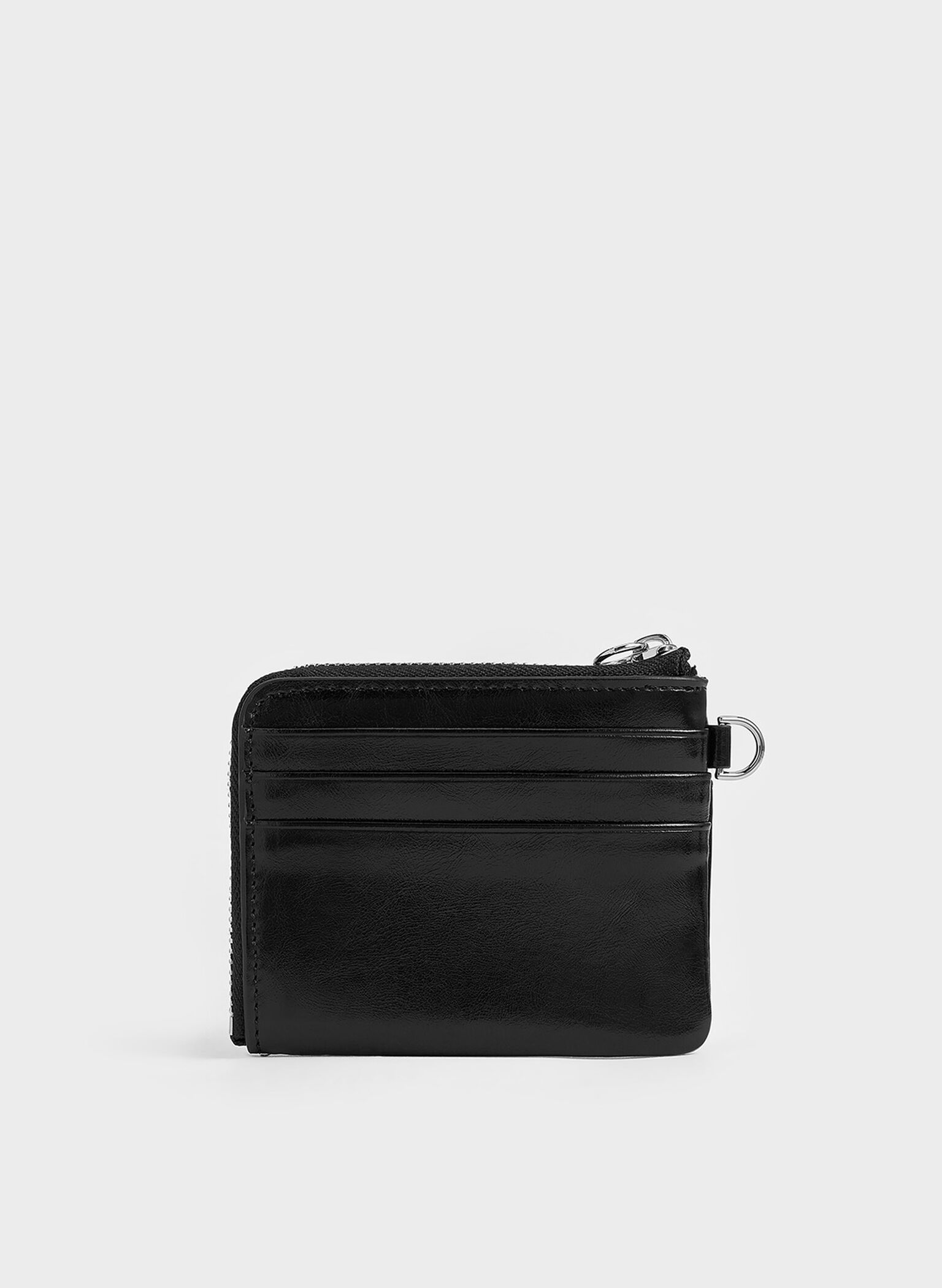 Rachel Front-Pocket Zip-Around Card Holder, Noir, hi-res