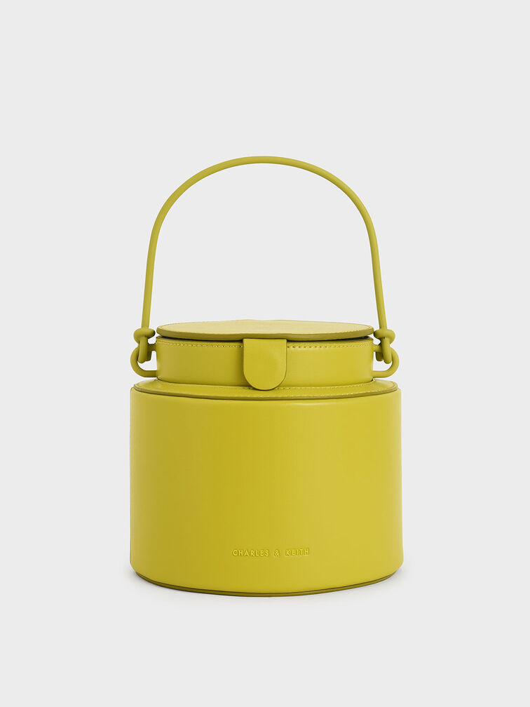 Cylindrical Bucket Bag, Green, hi-res