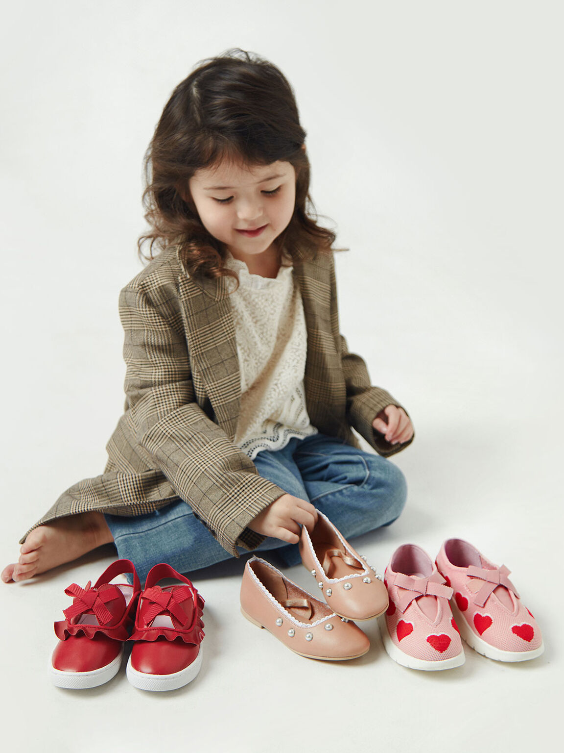 兒童珍珠瑪莉珍鞋, 膚色, hi-res