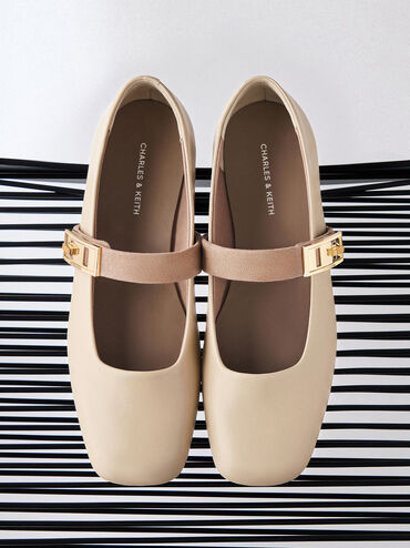 Lando Two-Tone Mary Jane Pumps, Chalk, hi-res