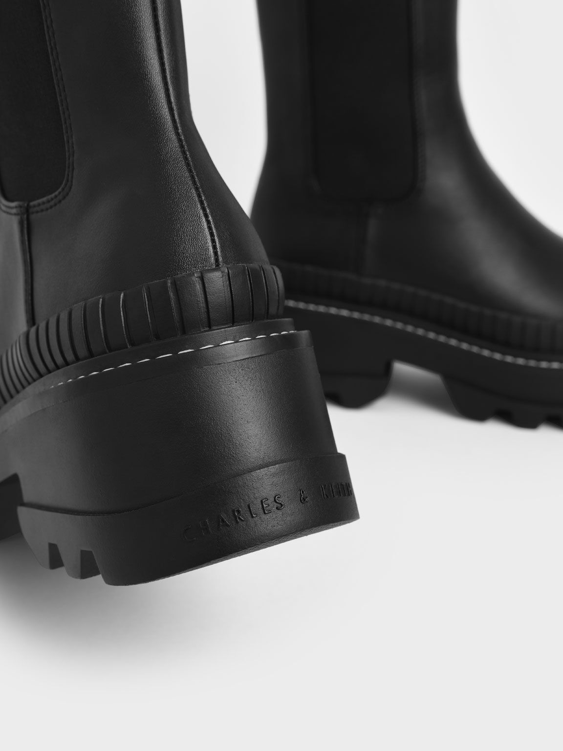 Rhys Chelsea Calf Boots, Black, hi-res