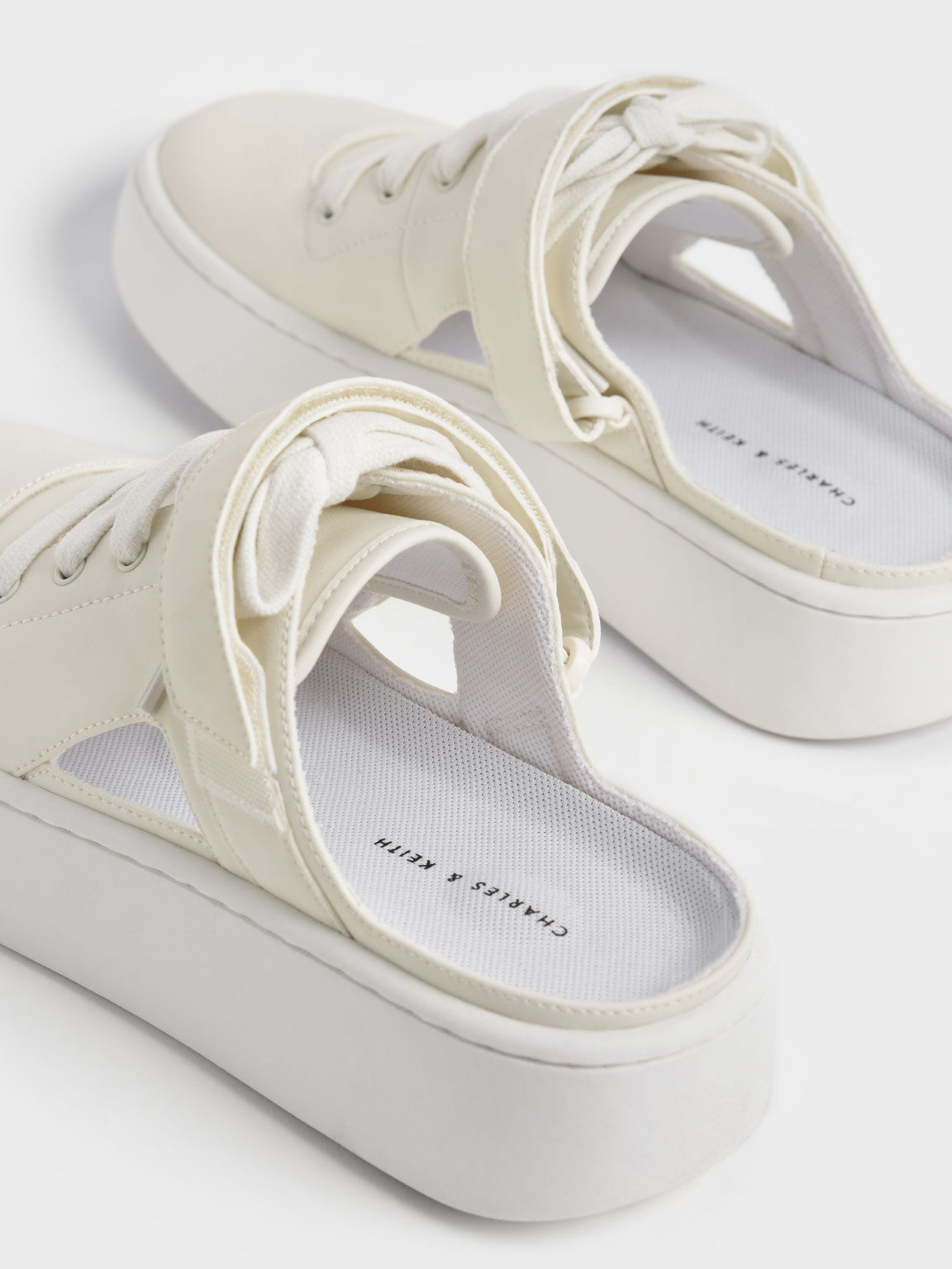 Skye Lace-Up Sneaker Mules, Chalk, hi-res