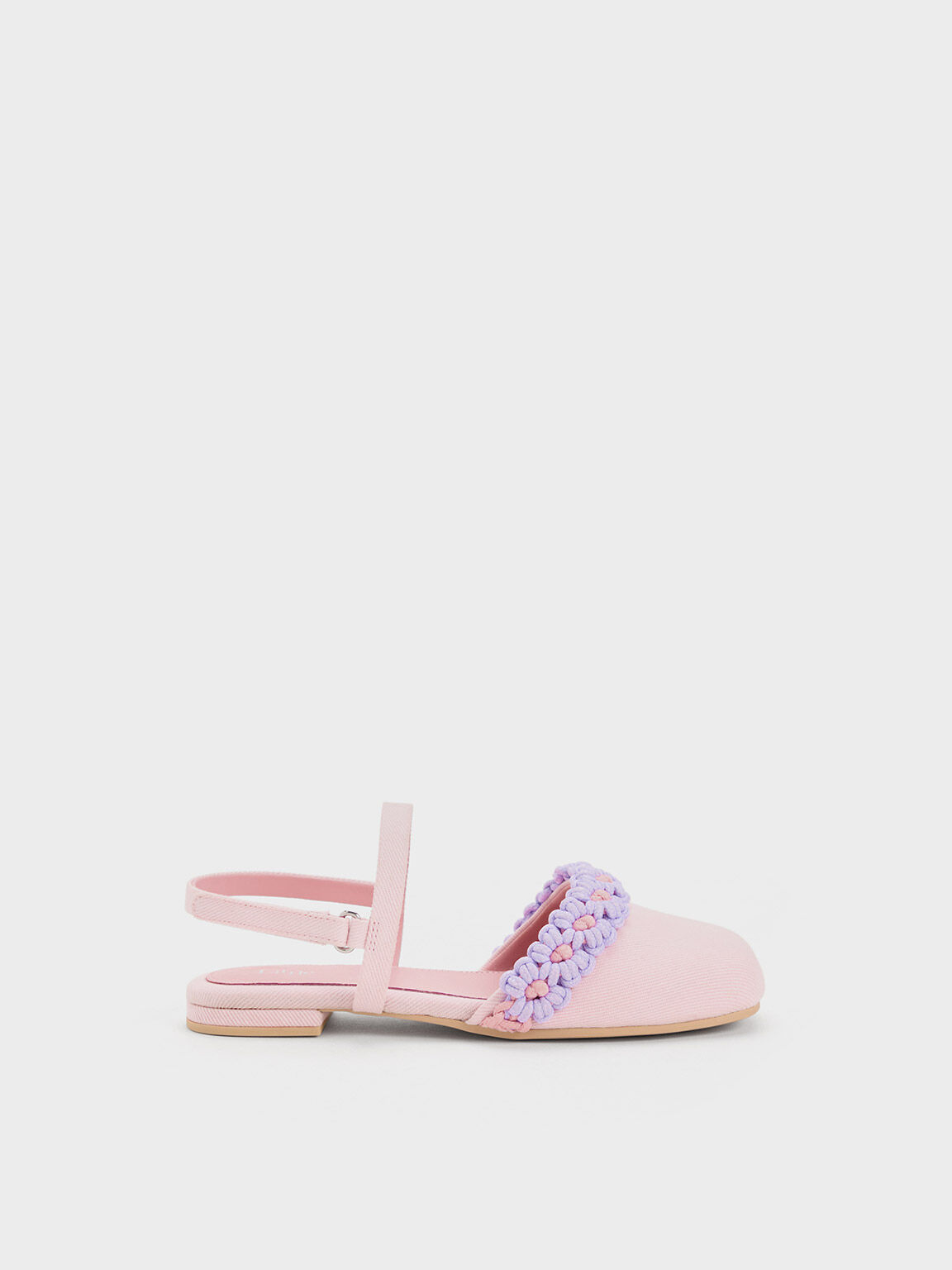 Pink floral clearance flats