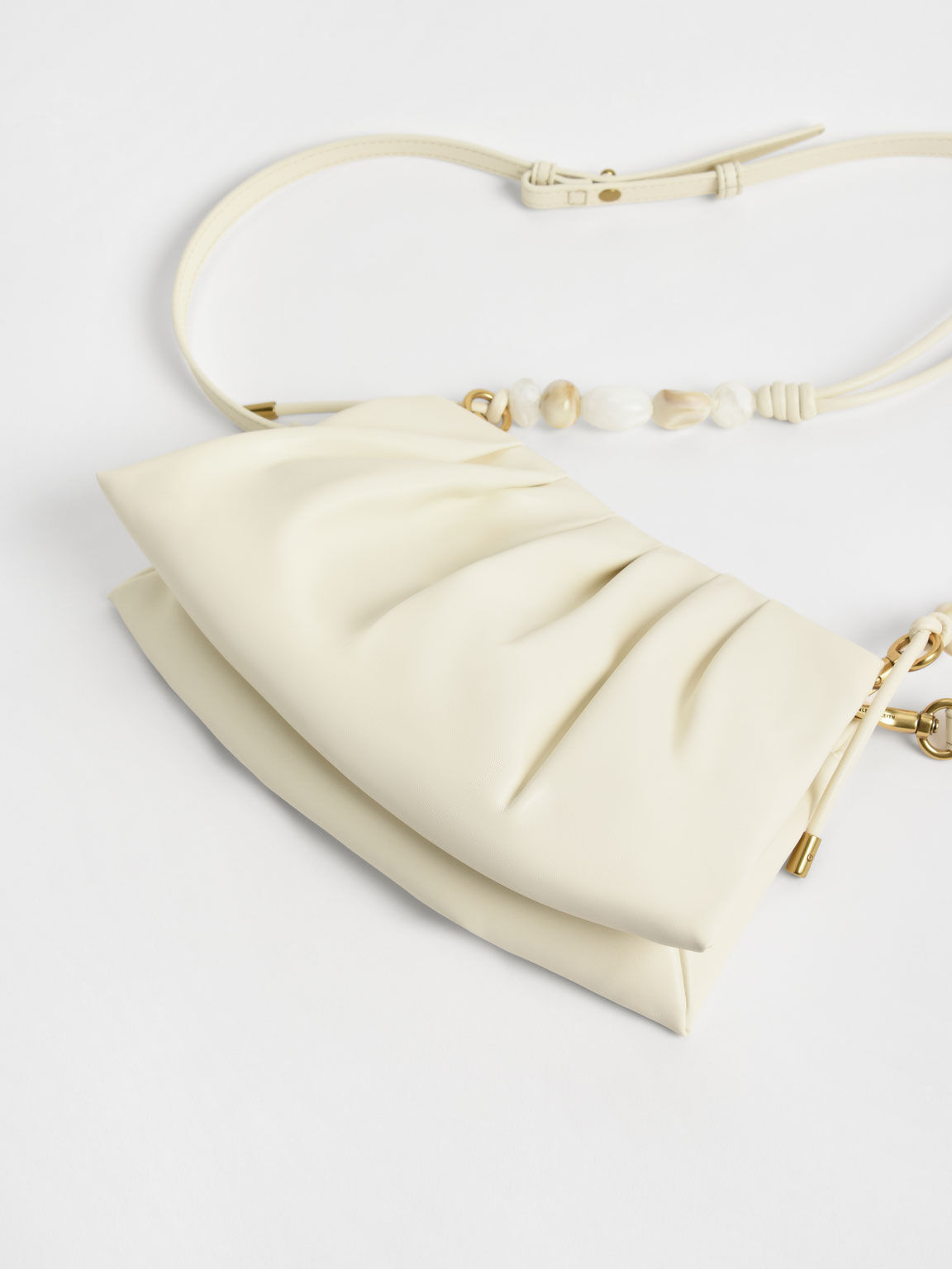 Aviary Beaded Handle Shoulder Bag, Cream, hi-res