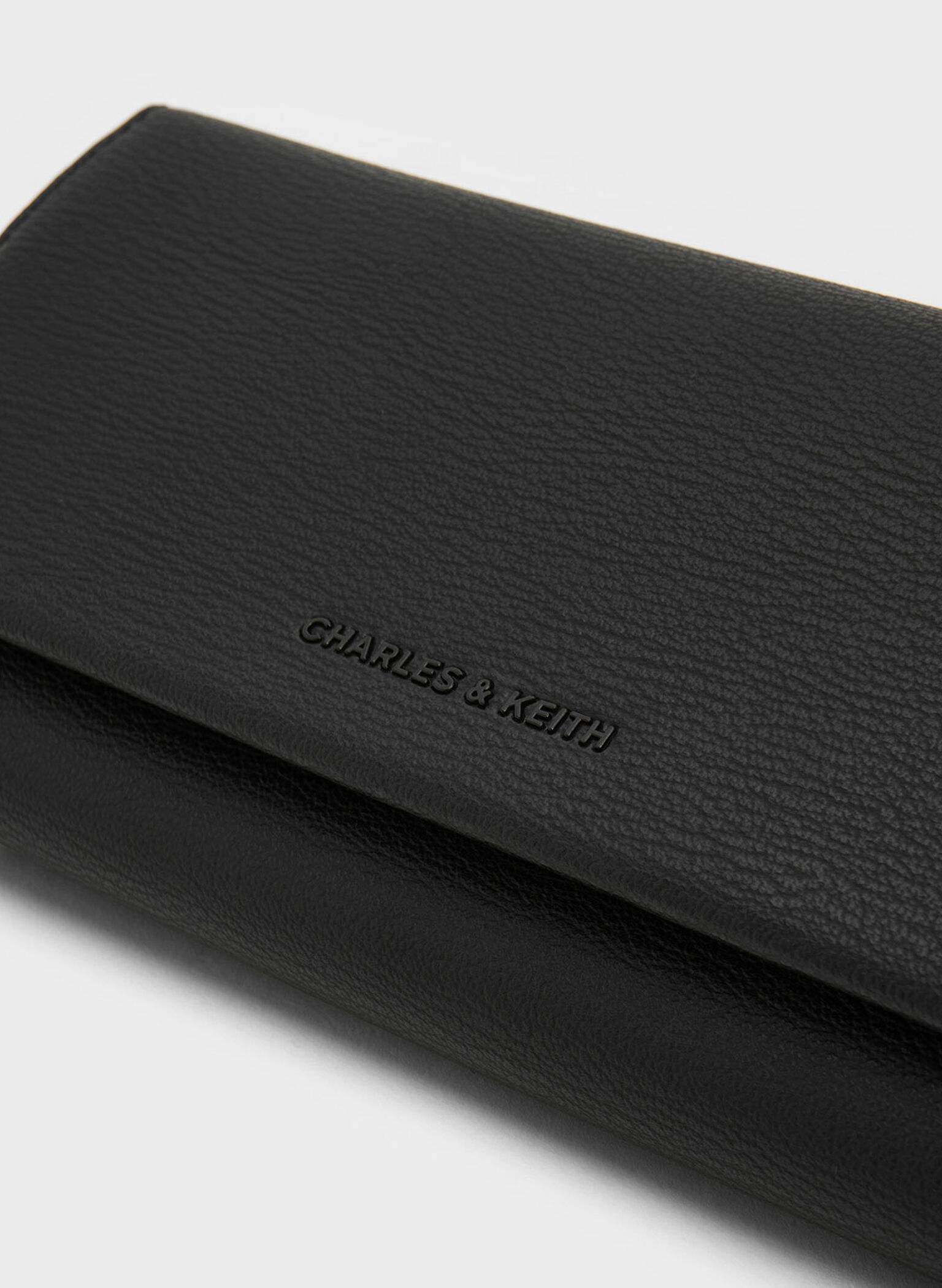 Muriel Front Flap Long Wallet, Black, hi-res