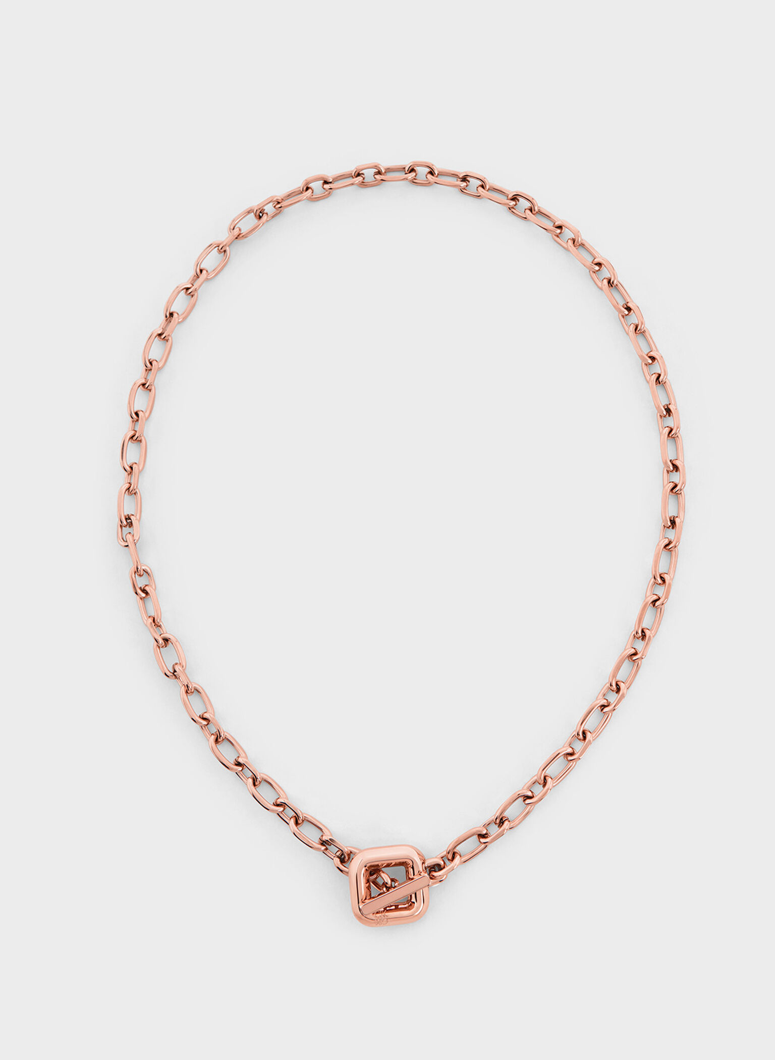 Toggle-Clasp Chain-Link Necklace, Rose Gold, hi-res