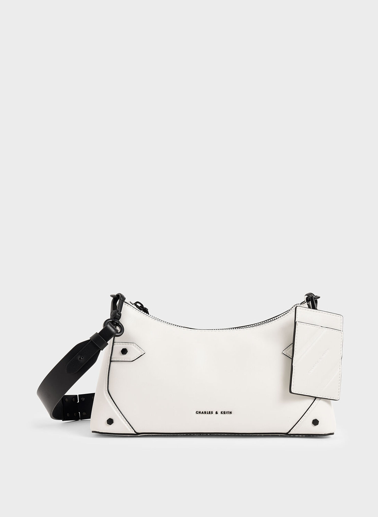 Koi Chain Handle Shoulder Bag - White