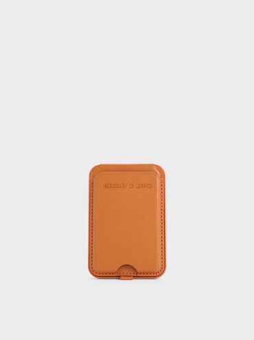 Cyrus Leather Bi-Fold Card Holder, Chocolate, hi-res