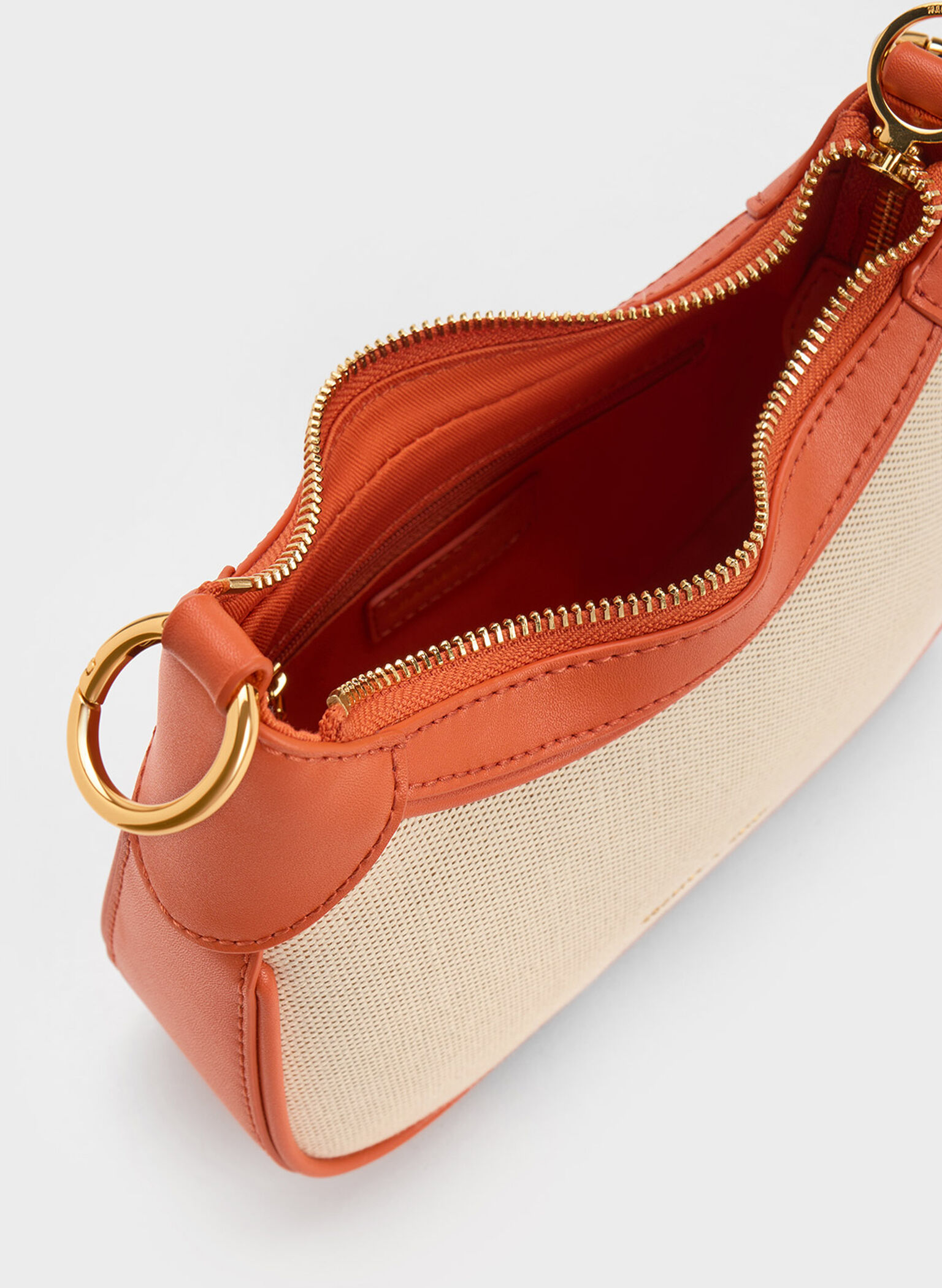 Mini Alcott Scarf Handle Canvas Bag, Orange, hi-res