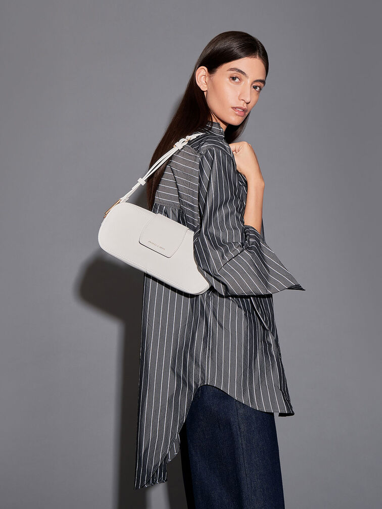 Selby Shoulder Bag, White, hi-res