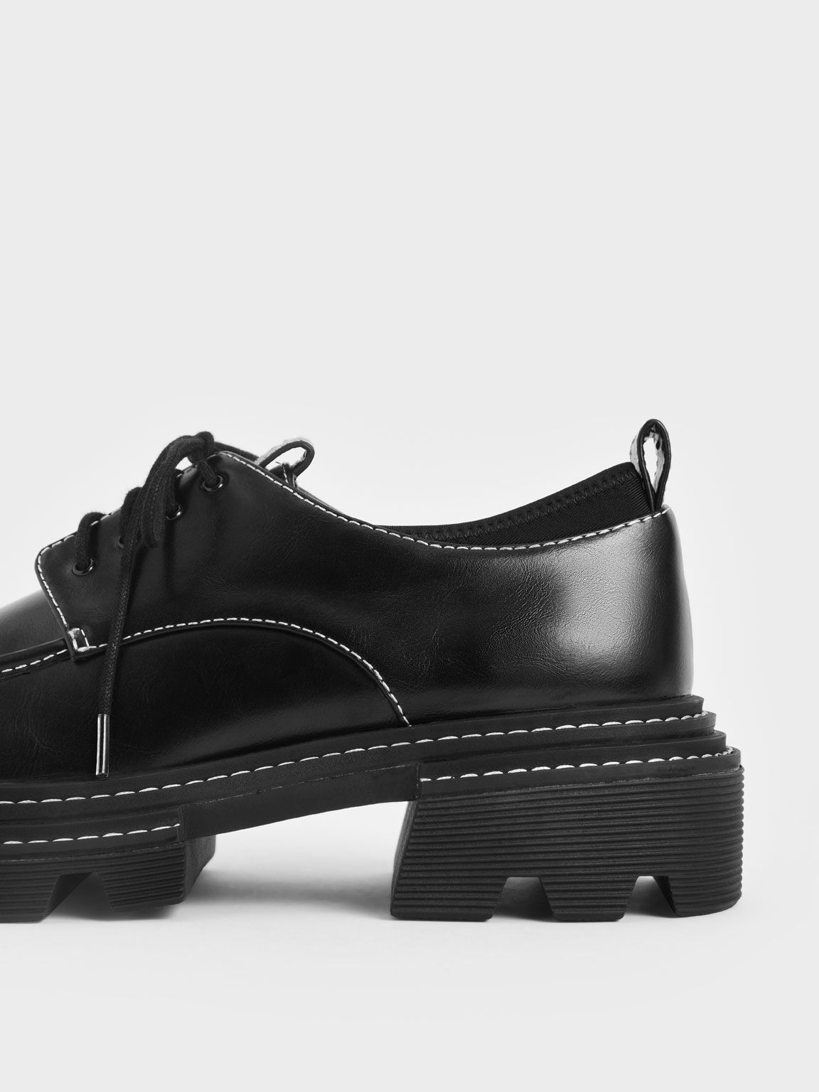 Chunky black top brogues