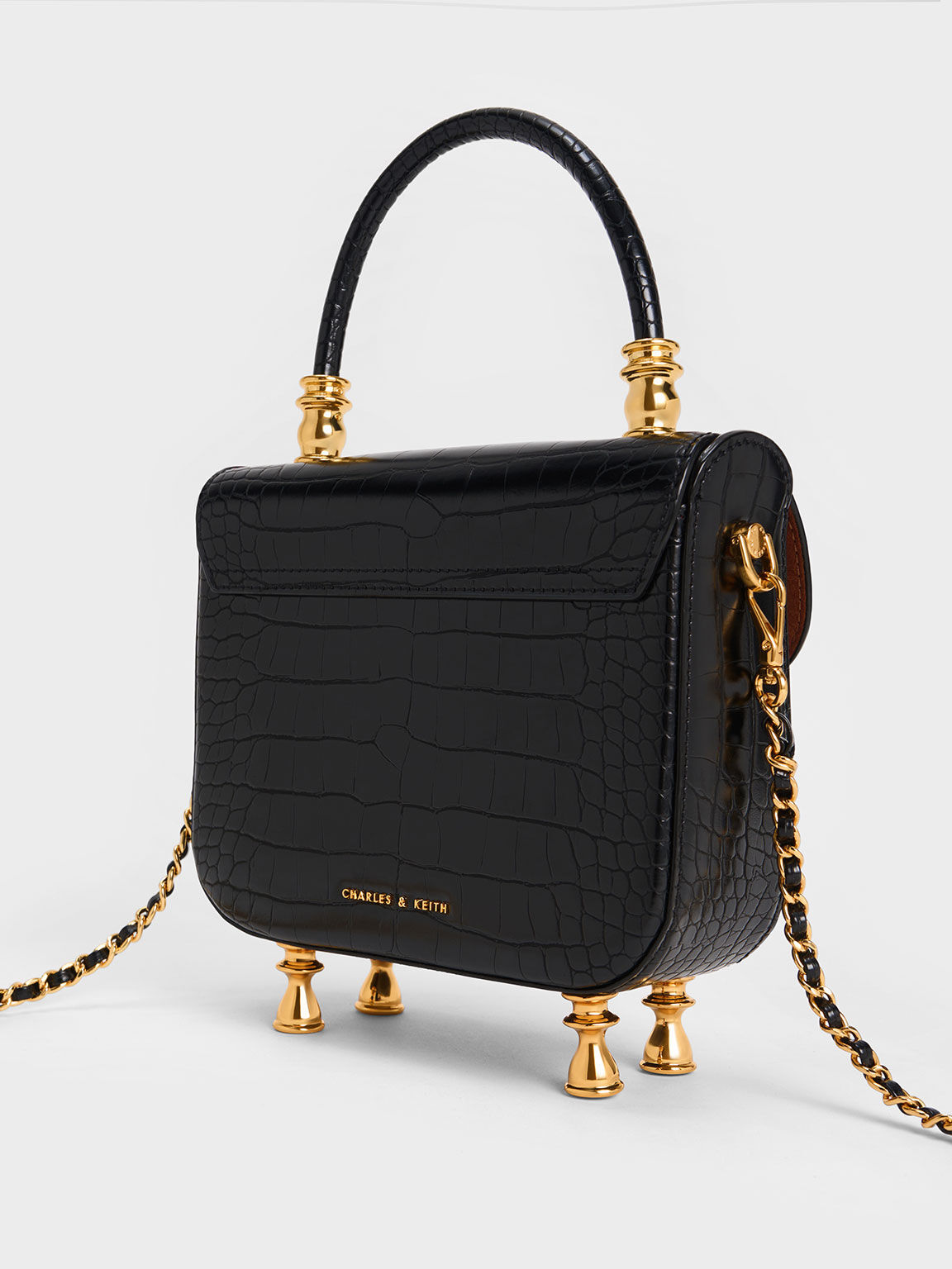 Charles and keith best sale croc effect bag